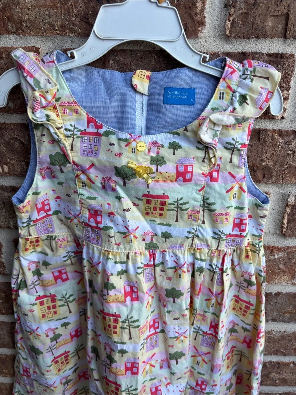 Familiar by Les enphants Girls Cream Playtime Print Sundress
